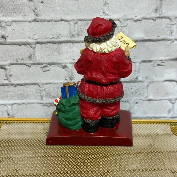 SANTA CLAUSE Stocking Holder 7 Inches Tall Christmas Holiday - Picture 3 of 16